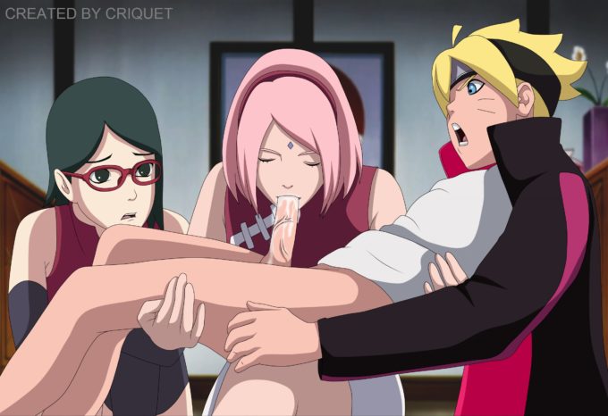 Sakura, Sarada and Boruto – Criquet – Naruto