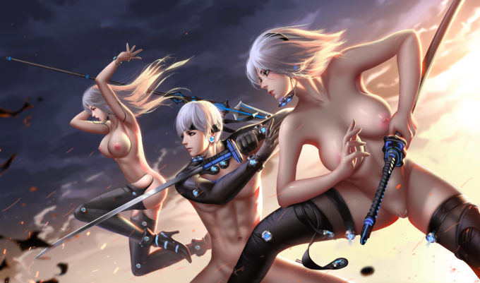 2B, 2A and 9S – Liang Xing – Nier Automata