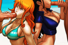 Nami and Nico Robin - Pumpkinsinclair - One Piece