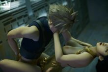 Tifa and Cloud - Wanksy - Final Fantasy VII