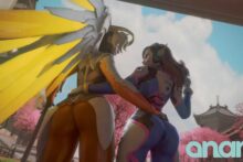 Mercy and D.Va - Anaru - Overwatch