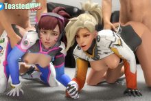 D.Va and Mercy - Toasted Microwave - Overwatch