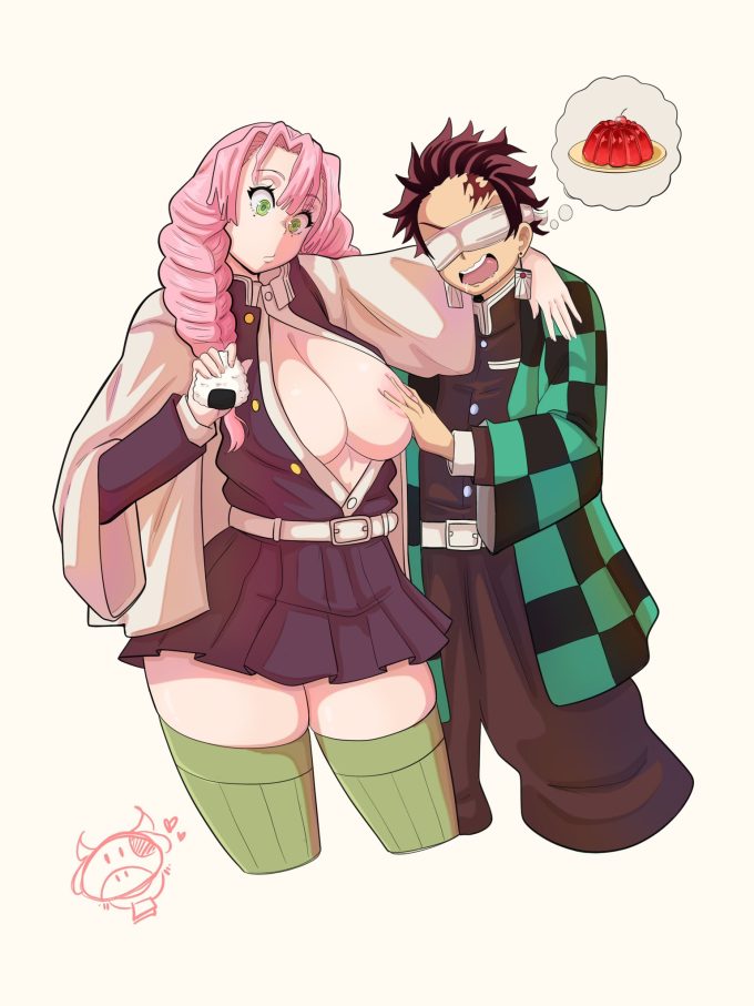 Kamado Tanjirou and Kanroji Mitsuri – Kimetsu no Yaiba