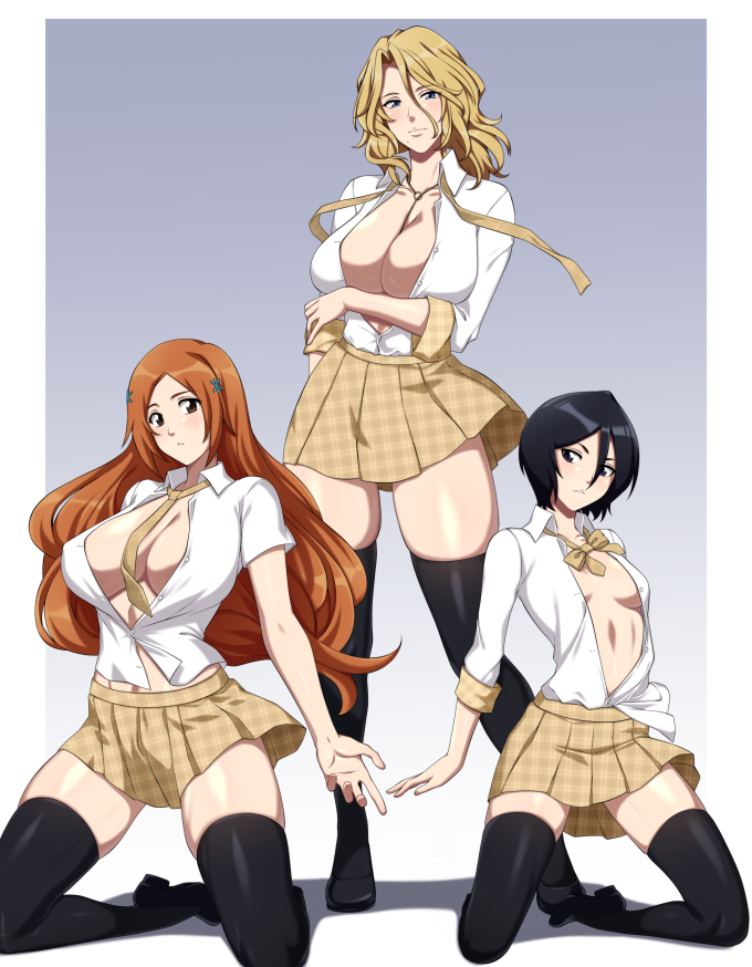 Orihime Inoue, Kuchiki Rukia and Rangiku Matsumoto – Lindaroze – Bleach