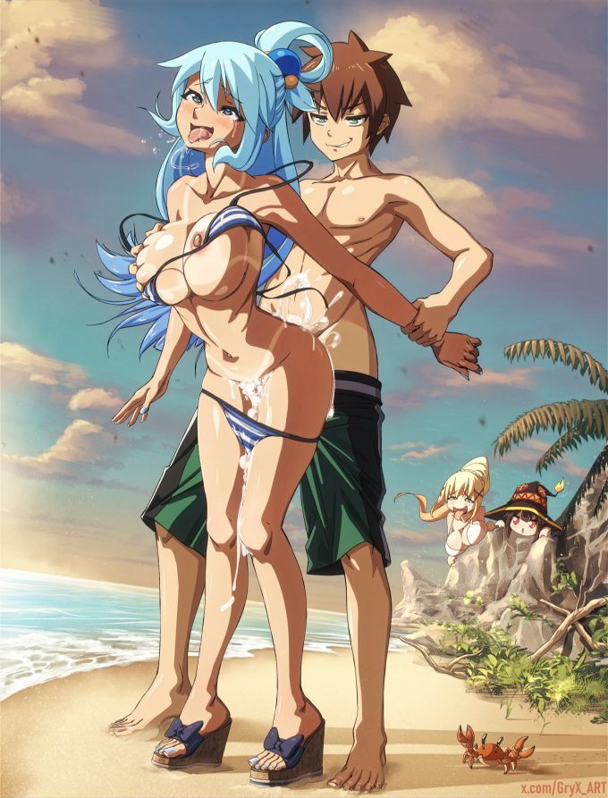 Aqua, Darkness, Megumin and Satou Kazuma – Gryx – Konosuba
