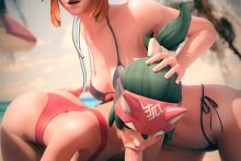 Freja and Kiriko - Neonfox3D - Overwatch