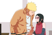 Uzumaki Naruto and Uchiha Sarada - Frogart - Naruto