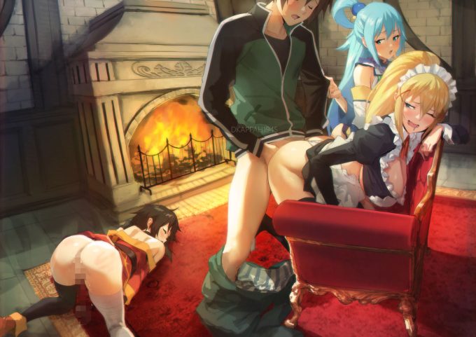 Aqua, Darkness, Megumin and Satou Kazuma – Spykeee – Konosuba