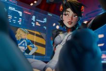 Peni Parker and Mr Fantastic - Rougenine - Marvel Rivals