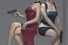 Ada Wong and Jill Valentine - Resident Evil Hentai Image