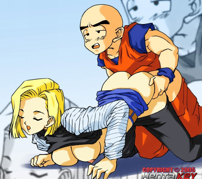 Android 18 and Krillin - Dragonball. 