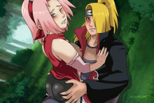 Haruno Sakura and Deidara - Naruto