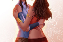 Korra and Katara - Avatar