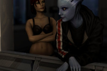 Liara T’Soni and Shepard – Mass Effect