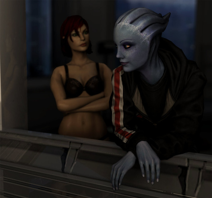Liara T’Soni and Shepard – Mass Effect