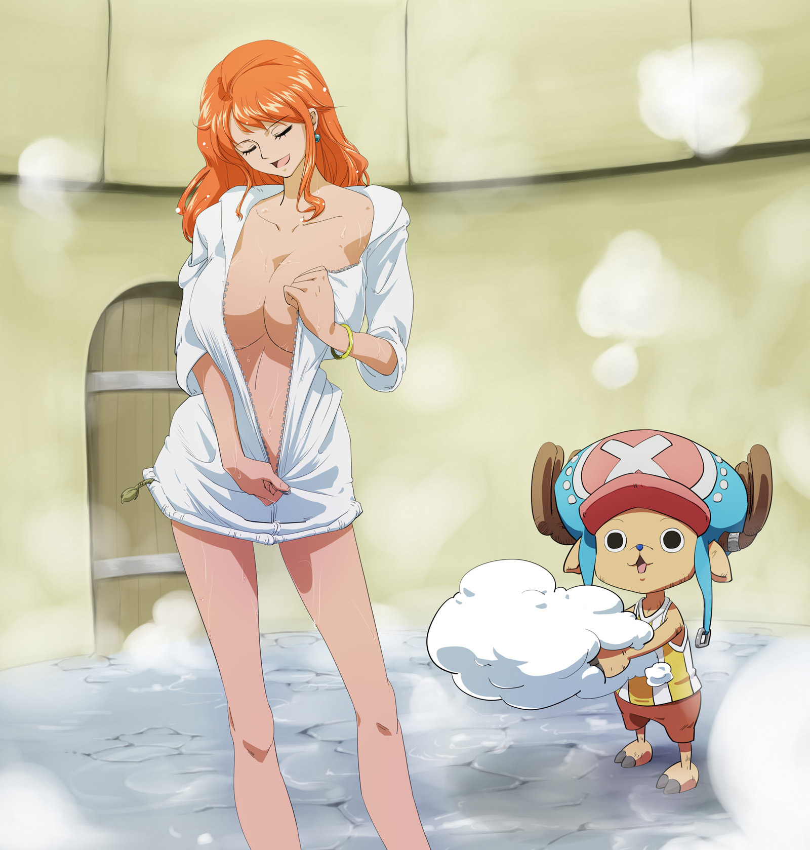 Nami and Tony Tony Chopper - One Piece Hentai Image. 