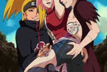 Sasori, Deidara and Haruno Sakura -goldcoinsuperstar - Naruto