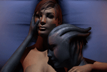 Shepard and Liara T'Soni - mallyxable - Mass Effect